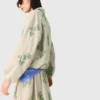 Veste technique brodée de perles