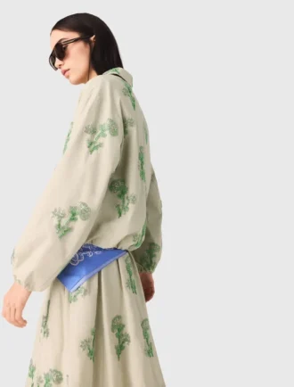 Veste technique brodée de perles