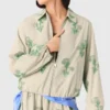 Veste technique brodée de perles