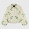 Veste technique brodée de perles